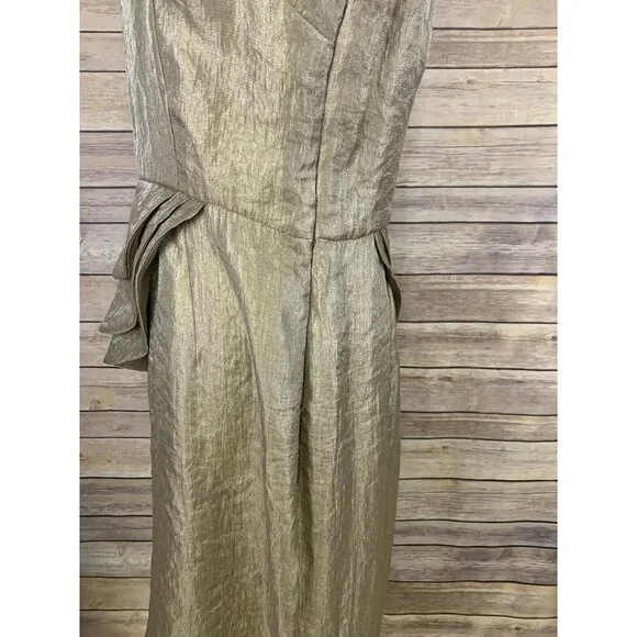 London Times Womens 12 Metallic Dress Sleeveless - Picture 6 of 12